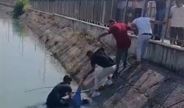 Tarsus'ta sulama kanalına düşen şahıs ölümden döndü