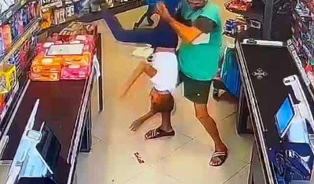 Çocuğu yerden yere vurarak darp etti, o anlar kameraya yansıdı: Şüpheli yakalandı
