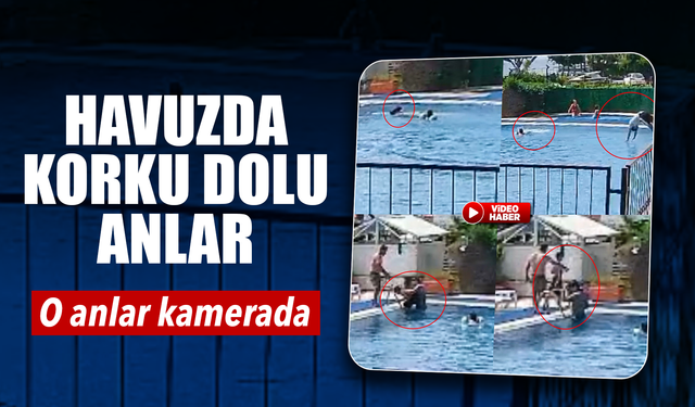 Boğulmak üzere olan çocuğu havuz görevlisi kurtardı