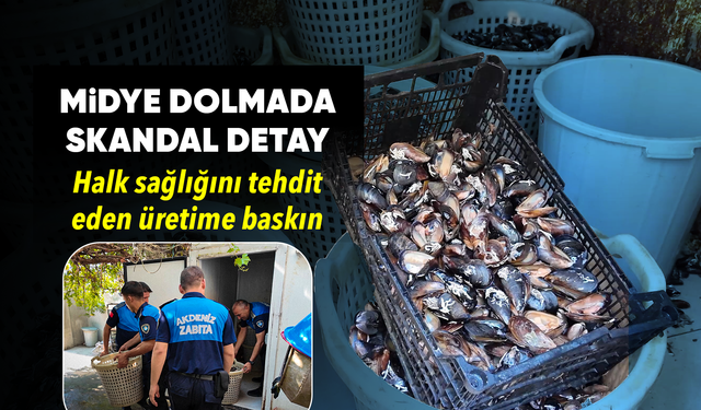 Mersin'de 200 kilo bozuk midye dolması ele geçirildi