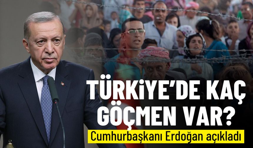 Cumhurbaşkanı Erdoğan "Türkiye’de toplam 4 milyon 33 bin göçmen var"