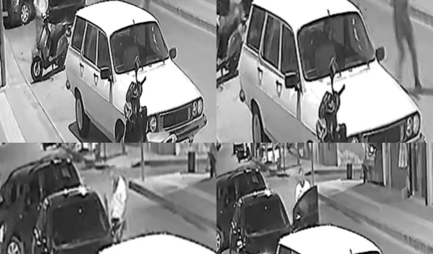 Mersin'de silahlı gasp! Olay kameralara böyle yansıdı