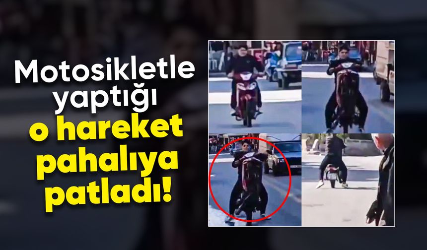 Mersin'de motosikletin önünü kaldırdı, 41 bin TL ceza yedi