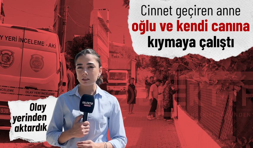 Cinnet getiren anne oğlu ve kendi canına kıymaya çalıştı