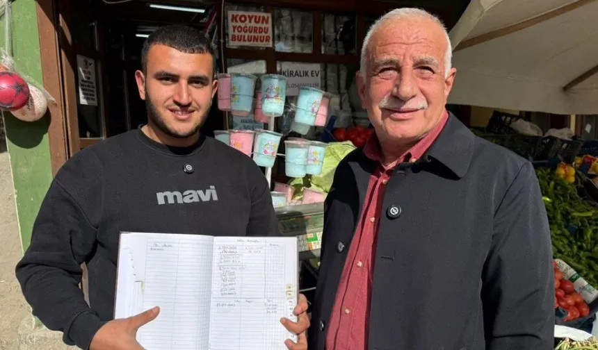 "Kimse bilmesin, Allah bilsin" diyerek 150 bin liralık veresiye defterini kapattı