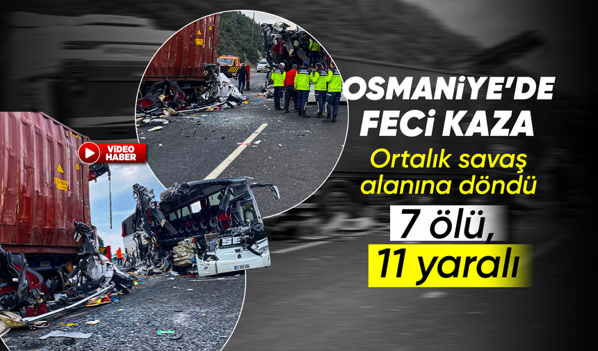 Yolcu otobüsü tıra çarptı: 7 Ölü