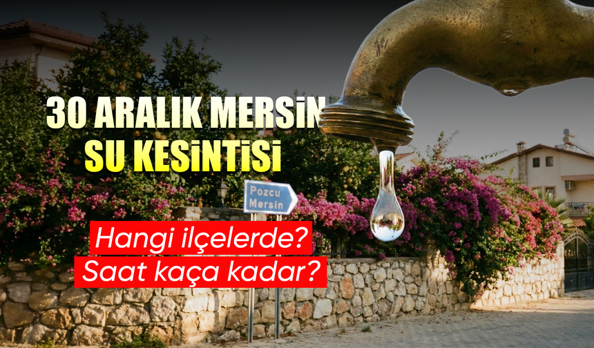 Mersin'in 5 ilçesinde su kesintisi