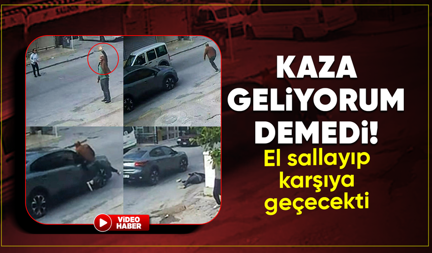 El sallayıp karşıya geçmek isterken otomobil çarptı