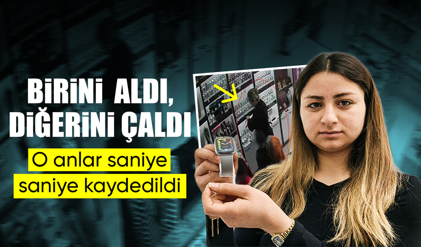 Birini satın aldı, diğerini çaldı: O anlar kamerada