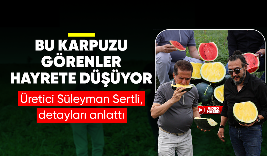 Bu karpuzu görenler hayrete düşüyor: kabuğu yeşil, içi sarı
