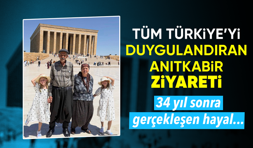 34 yıl sonra tüp bebek tedavisiyle dünyaya gelen ikiz kızlarıyla Anıtkabir’i ziyaret ettiler