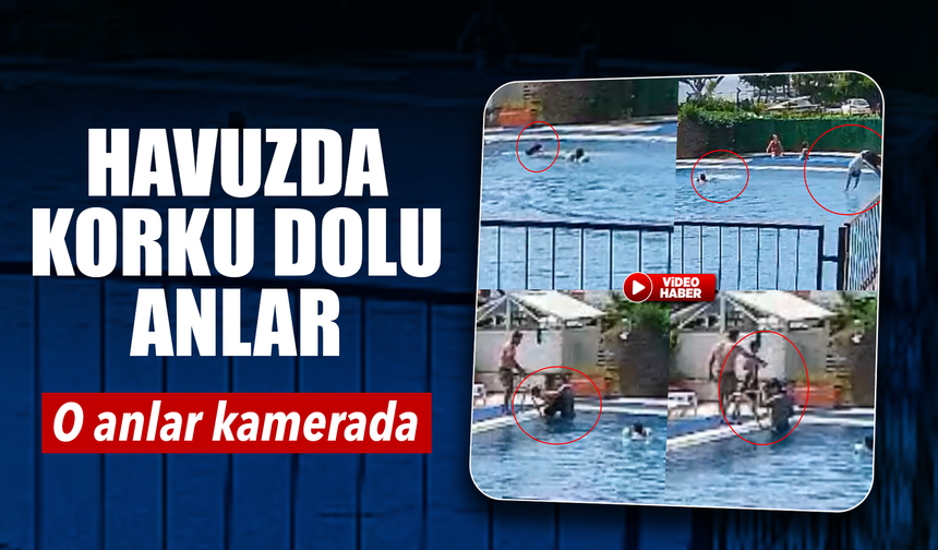 Boğulmak üzere olan çocuğu havuz görevlisi kurtardı