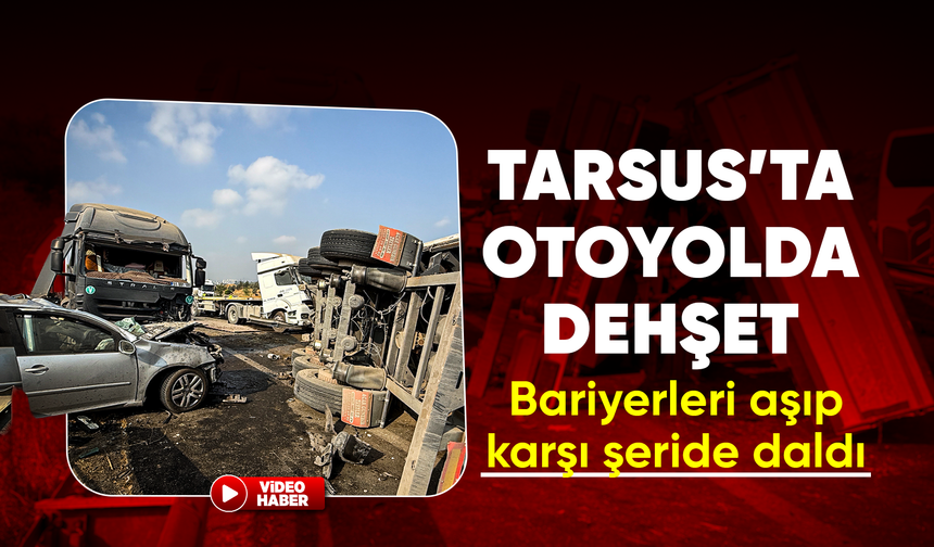 TARSUS OTOYOLU’NDA KARŞI ŞERİDE GEÇEN TIR OTOMOBİLLE ÇARPIŞTI: 1 ÖLÜ