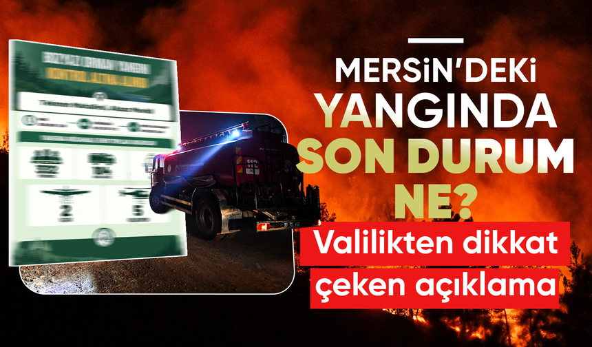 Valilik duyurdu: Bozyazı yangını kontrol altına alındı
