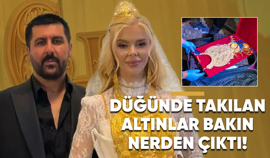Van’da görüntüleri sonrası soruşturma açılan düğünde takılan altınlar odunluktan çıktı