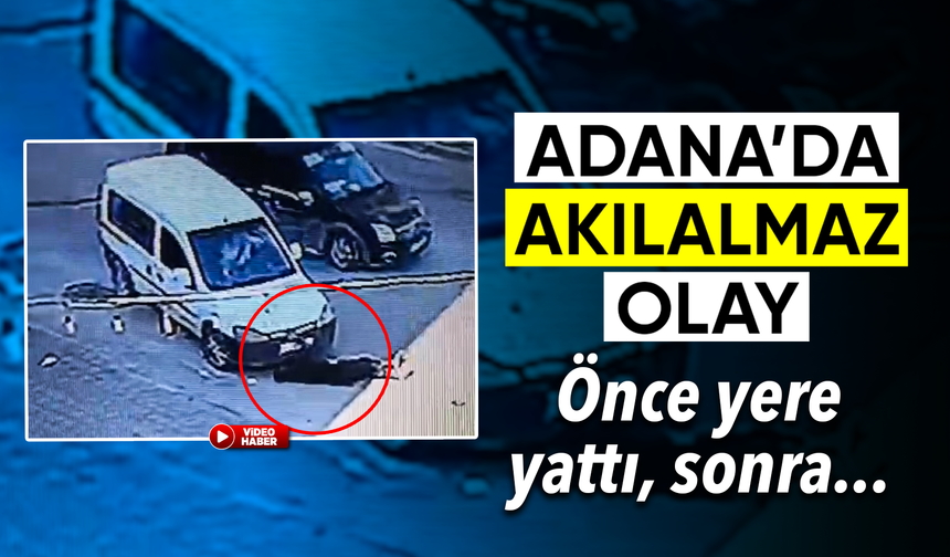 Aracın önüne yattı, sürücünün inmesini fırsat bilip aracı kaçırdı
