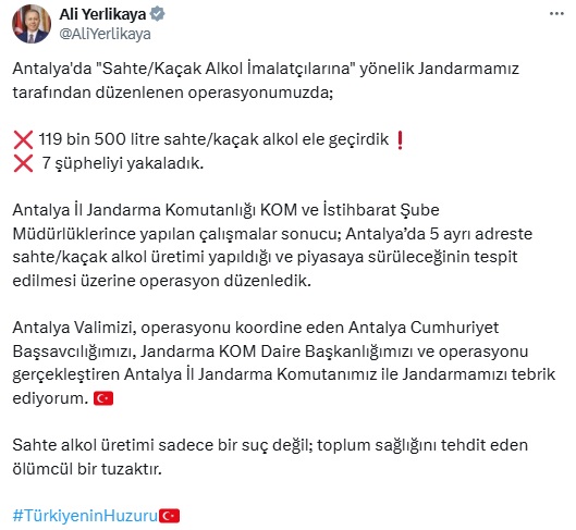 A N T A L Y A D A S A H T E K A C A K I C K I I M A L A T C I L A R I 877640 260730