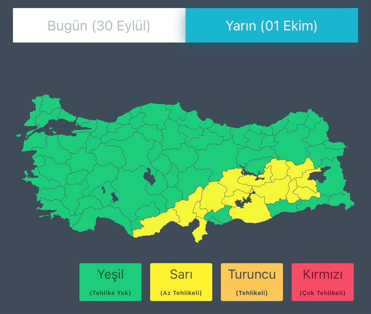 Mersin’in doğusu için kuvvetli sağanak uyarısı